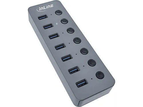 Hub USB de 7 puertos | InLine 35395D INLINE, Gris