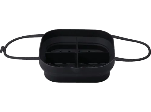 Accesorio freidora | NK-HO330022, Base de Silicona, 20x20 cm, Plegable con Separador, Apto Lavavajillas, Apto Microondas, Negro