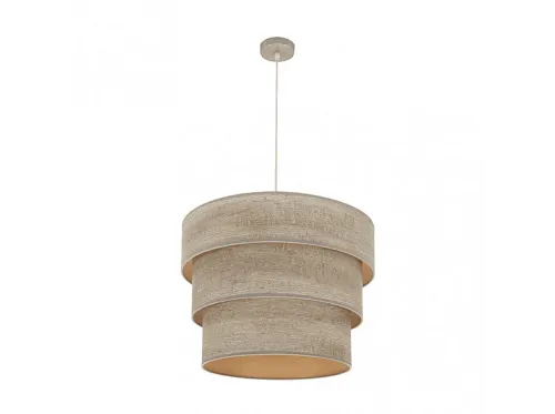 Lámpara colgante | SMILE FABRILAMP, Níquel/Madera Gris