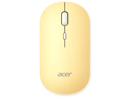 Ratón inalámbrico | Acer AMR130 RF2.4G / BT5.2, Bluetooth, 1600 DPI, Ambidiestro, Windows-Mac, Amarillo