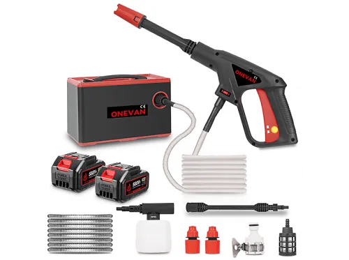 Hidrolimpiadora de alta presión | 500 W, 80 bar, 3.1 L/min ONEVAN, Rojo