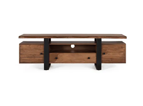 Mueble de TV | GINER Y COLOMER SL Veta de madera de palisandro y metal 55cm x 170cm x 45cm, 170 cm x 45 cm