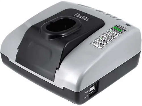 Cargador | POWERY Powery Cargador de batería con USB para Makita 6221D, 7,5Wh, Gris
