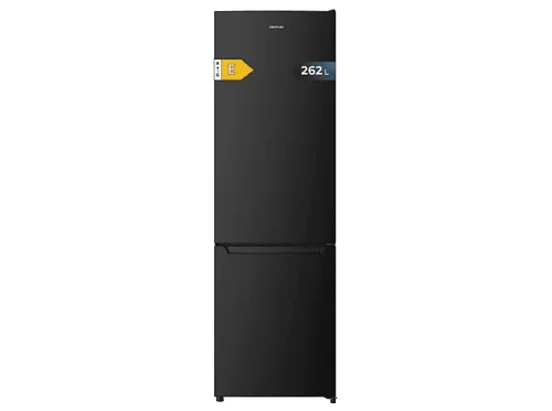 Frigorífico combi | CECOTEC Bolero CoolMarket Combi 262 BLACK E, Altura 1760 mm, Capacidad 262 l, Negro