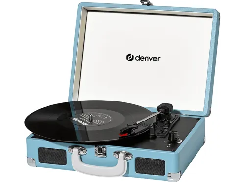 Tocadiscos | VPL-120 DENVER, usb, 33, 45, 78, Azul