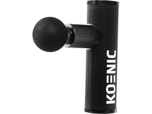 Masajeador | KOENIC Lite, 4 Velocidades, Pistola masaje, 4 cabezales, Negro