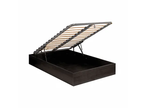Canapé | ROYAL SLEEP Con Somier Abatible - Apertura Asistida - Madera - Gran Capacidad - 26cm capacidad útil, 90 cm x 200 cm, Madera, Wengué