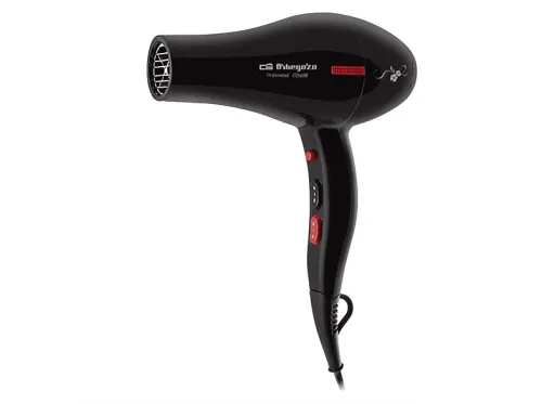 Secador | ORBEGOZO SE 2205, 100 W, niveles temperatura, 2 velocidades, Difusor incluido, Negro