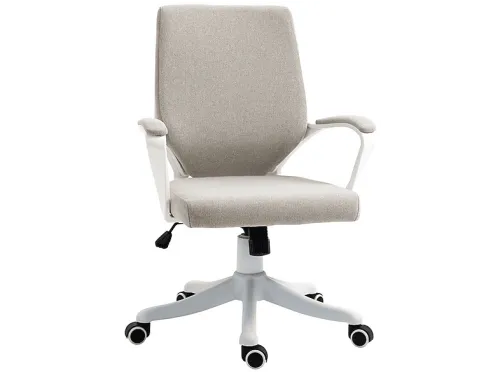 Silla de oficina | VINSETTO Basculante, Reposabrazos, Altura Ajustable, Carga 120 kg, 62x69x92-100 cm, hasta 120 kg, Beige