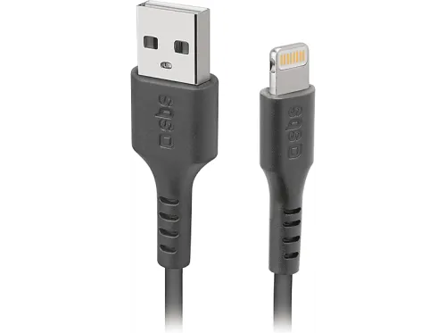 Cables de conectores Lightning | SBS TECABLEUSBIP589K, USB 2.0, Lightning, Lightning, Negro