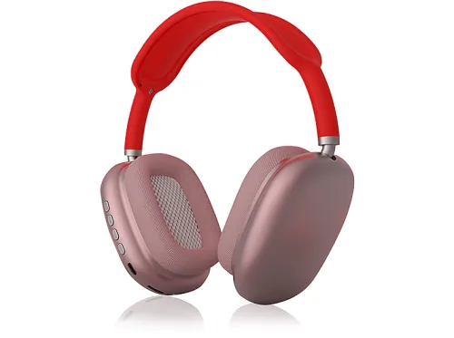 Auriculares inalámbricos | P9 DAM ELECTRONICS, Supraaurales, Bluetooth, Rojo