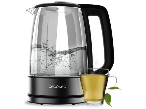 Hervidor de agua | CECOTEC 170 THERMOSENSE 340 CLEAR, 1850 W, 1.7 l, negro
