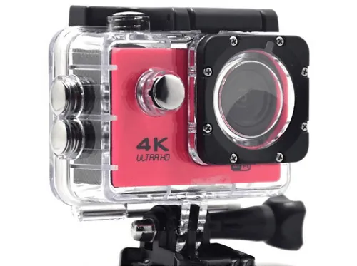 Cámara deportiva GOKPRO 4K | KLACK, Rosa, con Mando Control Remoto