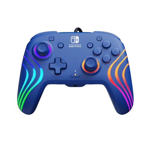 Mando Nintendo Switch | AFTERGLOW WAVE WIRED CONTROLLER BLUE PDP, Nintendo Switch, Nintendo Switch OLED, Cable, Azul