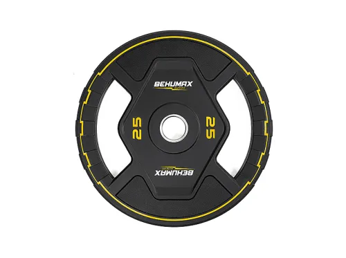 Disco olímpico | BEHUMAX Uretano Energy 25 kg, Negro