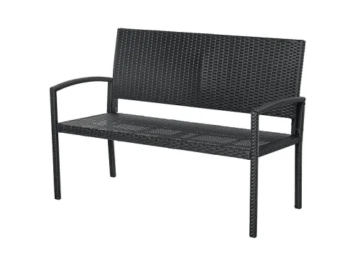 Banco de jardín | OUTSUNNY 122x60x87 cm, hasta 320,00 kg, Negro