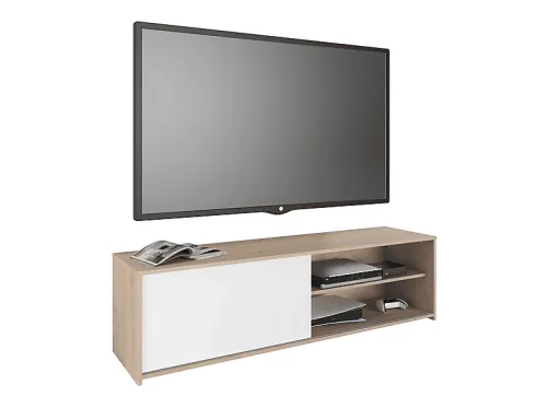 Mueble de TV | MIROYTENGO trevo salón 1 puerta corredera jackson 155x43x40 cm, Melamina, 155 cm x 40 cm