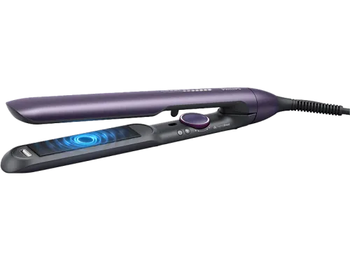 Plancha de pelo | Philips BHS752/00, Cuidado Iónico mineral, Cerámica, 120 °C a 230 °C, Púrpura