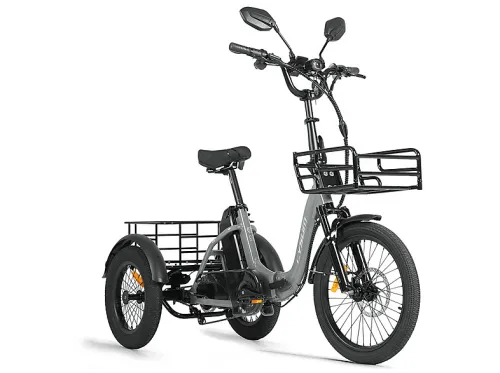 Triciclo | CYSUM Triciclo AG1 PRO, Bicicleta eléctrica, 750 W, gris