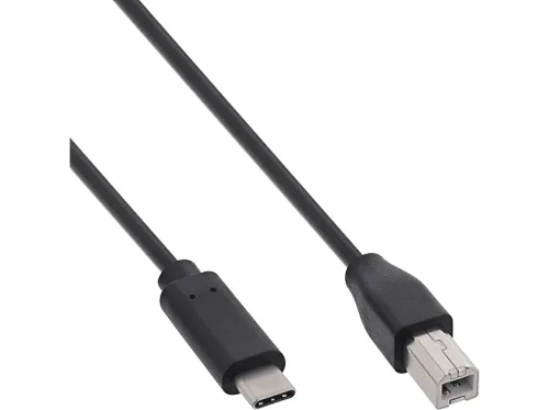Cable USB | INLINE 35764, USB 2.0, USB-C, USB-B, Negro