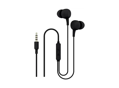 Auriculares botón con cable | Ergo KSIX, Intraurales, Negro