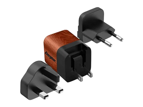Cargador de móvil | ENERGIZER A20MUWO, 4 puertos, Negro / Marrón