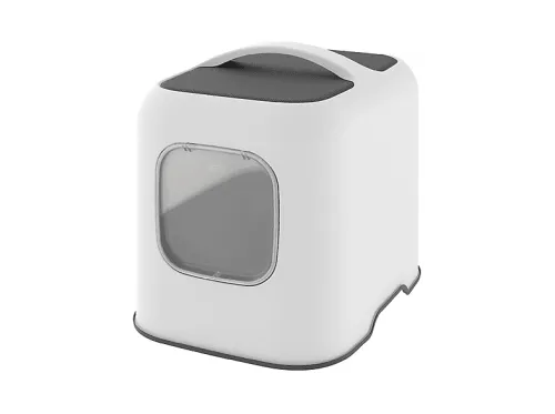 Arenero para Gatos | UNIVERSAL Arenero Biala Eco Cat Toilet, Blanco Mistletoe, para Gato, Multicolor