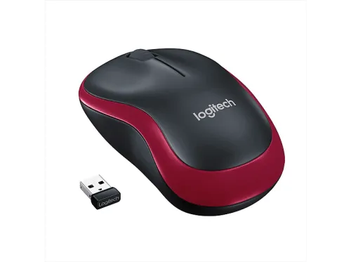 Ratón inalámbrico | LOGITECH M185, Inalámbrico, 1000 ppp, Rojo