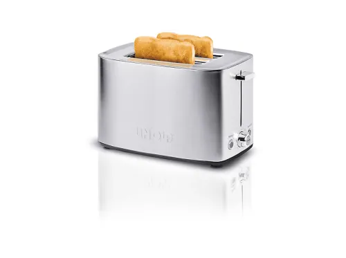 Tostadora | UNOLD Toaster Thommy, 850 W, 2 ranuras, 2 rebanadas, Control regulable del dorado de la corteza niveles tostado, Acero inoxidable
