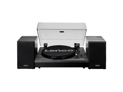 Tocadiscos | LS-300BK LENCO, Bluetooth|USB, 33 RPM , 45 RPM, Negro