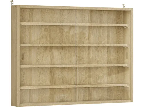 Vitrina de pared | HOMCOM 833-761V81AK, , 9,5 cm x 60 cm x 80 cm, Roble