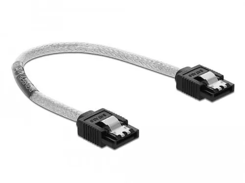 Cable SATA | DELOCK 85340, Negro, Transparente