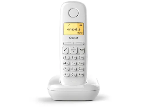 Teléfono inalámbrico | GIGASET A170/SINGLE/BLANCO, Análogo, 20