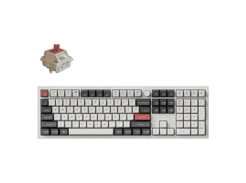 Teclado gaming | KEYCHRON Q6 Ultra 8K, Inalámbrica y con cable, Teclas iluminadas, idioma: US, Blanco