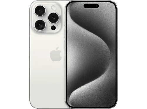 APPLE iPhone 15 Pro, Titanio, Blanco, Móvil iOS, 256 GB, 6,1 " Super Retina XDR, Ceramic Shield, 120 Hz, Recubrimiento oleofóbico, Anti-huellas, Apple, A17 Pro