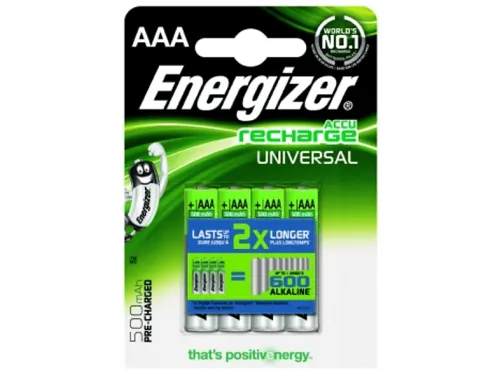 Pilas recargables | ENERGIZER Energizer Pila Recargable Universal HR 03 Ready to Use Blister 4uds.
