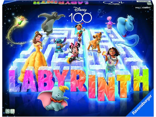 Juego de mesa | RAVENSBURGER Disney 100 Labyrinth, edad recomendada: 7 año(s), min 2 , max 4 jugadores