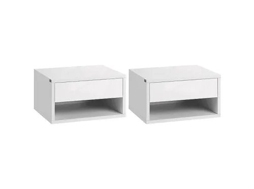 Mesita de noche | HOMCOM 831-630V00WT, , 32 cm x 21 cm x 37 cm, Blanco