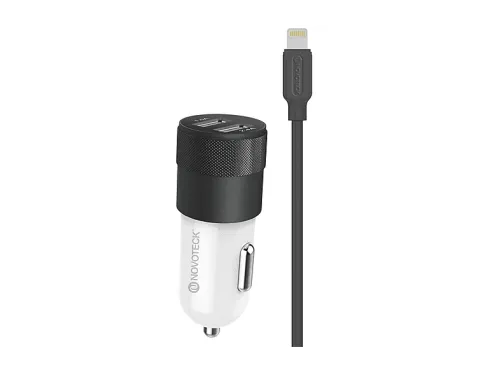 Cargador coche | NOVOTECK Q-001L Negro, Negro