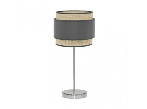 Lámpara de mesa | KANDY FABRILAMP, Natural/Gris