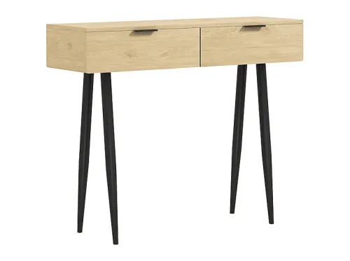 Mesa consola | HOMCOM 837-493V00AK, Melamina de Madera, Acero, 30 cm x 100 cm, Roble