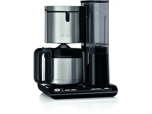 Cafetera de goteo | BOSCH TKA8A683, 1100 W, 1,1 l, 8 tazas, Negro, Acero inoxidable