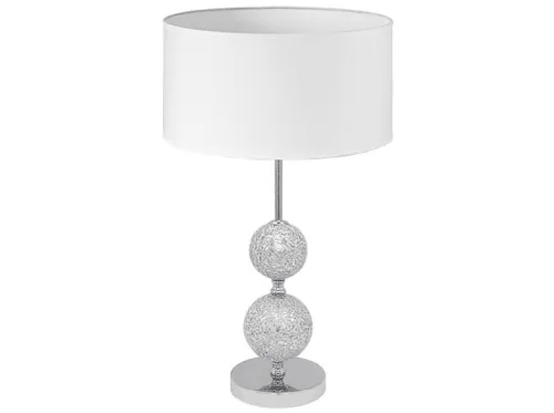 Lámpara de mesa | SALARIA FABRILAMP, Cromo / Blanco