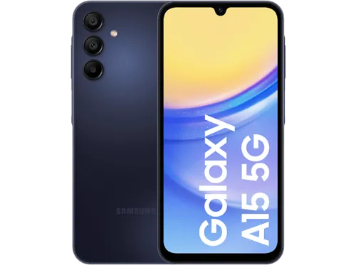 SAMSUNG Galaxy A15 5G, Negro, Móvil Android, 128 GB, 4 GB RAM, 6,5 " Super AMOLED, 90 Hz, Mediatek Dimensity 6100+ (6 nm), 5000 mAh