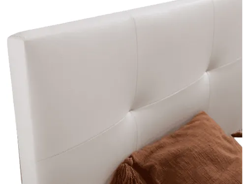 Cabecero 150 cm | DESCANSIN Capitoné Blanco, 150 cm x 120 cm, Polipiel, Blanco
