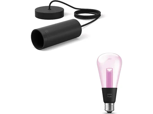 Portalámparas | PHILIPS HUE Lightguide, Casquillo E27, Control por voz, Luz Blanca y de Color