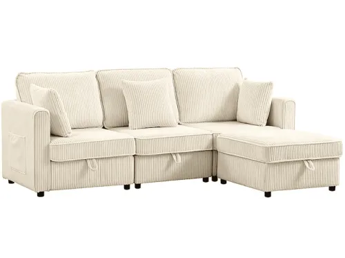 Sofá | HOMCOM 83B-869V00CW, Crema