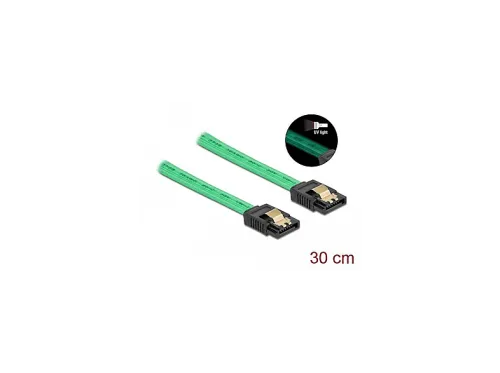 Cable SATA | DELOCK 82064, Verde