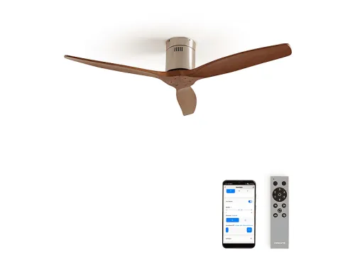 Ventilador de techo | CREATE WIND CALM NATURAL WOOD, 40 W, 6 velocidades, Níquel / Madera oscura