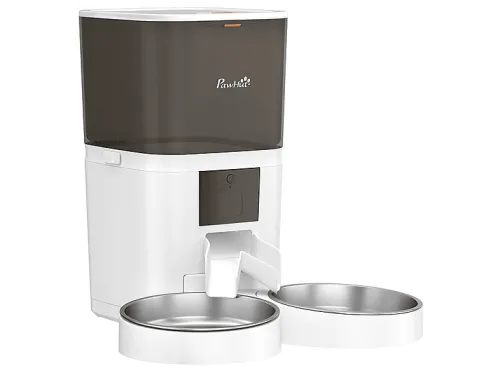 Comedero automático para mascotas | PAWHUT D08-084V90WT, para Perro, Blanco